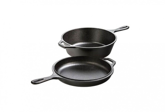 Tigaie din fonta cu capac 24cm, 3,5lit Handy KitchenServ