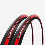 Set 2 Cauciucuri Dynamic Sport 700x23/ETRTO 23-622 Roșu, Michelin