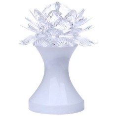Lampa rotativa cu suport si leduri multicolore,Floare de Lotus