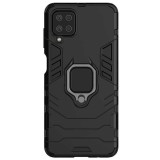 Carcasa antisoc ring armor kickstand pentru samsung galaxy a12, negru, Oem