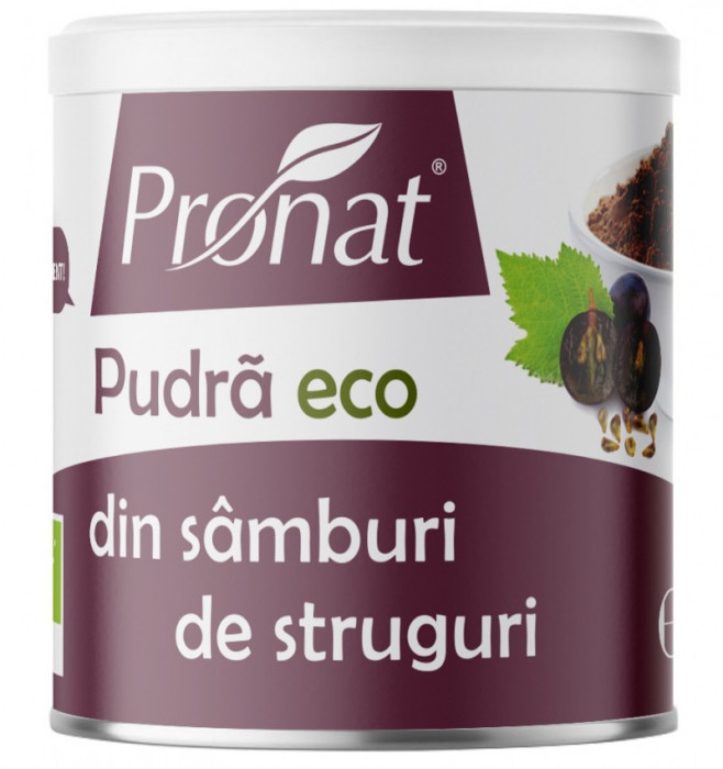 Pudra bio din samburi de struguri, 90g Pronat