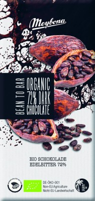 Ciocolata neagra 72%, bio, 100g, Meybona foto