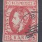ROMANIA 1872 LP 32 REGELE CAROL I CU BARBA 15 BANI ROSU T3 POINCON STAMPILAT