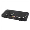 Plita electrica Floria ZLN-2844, 2 ochiuri, 2500W, termostat, protectie supraincalzire, 44x25cm, Negru