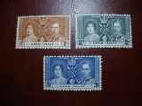 GOLD COAST 1937 SERIE INCORONAREA GEORGE VI MH