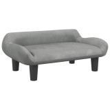 Cumpara ieftin Canapea pentru copii, gri deschis, 70x40x24 cm, catifea