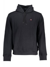 Napapijri Hanorac BALIS barbati, cu mini logo brodat, Regular fit, Negru, S