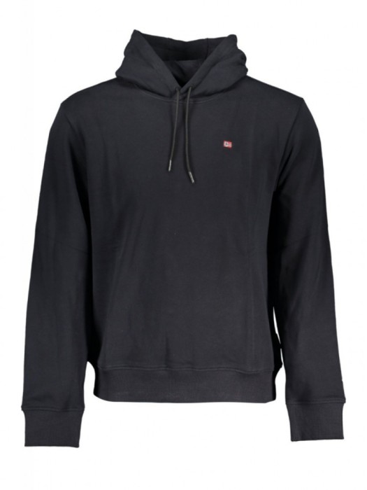 Napapijri Hanorac BALIS barbati, cu mini logo brodat, Regular fit, Negru, S