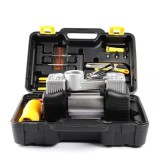 Kit reparatie pana auto, cu compresor auto, valiza pentru transport, cu 10 piese, negru