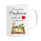 Cana alba personalizata &quot;Cei mai buni profesori predau din inima nu din carti&quot;, INOVATIX&reg;. 330ml