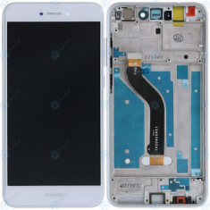 Huawei P8 Lite 2017 (PRA-L21) Capac frontal modul display + LCD + digitizer alb