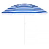 Umbrela de plaja pliabila cu inclinare reglabila, diametru 180 cm, albastru si alb Household NewTrend
