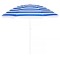 Umbrela de plaja pliabila cu inclinare reglabila, diametru 180 cm, albastru si alb Household NewTrend