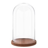 Cumpara ieftin Platou decorativ lemn cupola sticla 16x28 cm