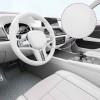 Folie Auto 4D Albă, VidaXL, 2 buc: 100x150cm + 50x150cm, PVC Autoadezivă, Aspect Carbon, Tuning Exterior