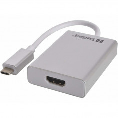 Adaptorul Sandberg USB-C to HDMI Link, alb