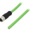 Mufă M12 4 PIN mamă D-Ethernet 2m IP67
