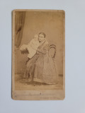 Rara Foto CDV, Mama si copil, Atelier Fotograf Rottmann, Arad ca. 1865!
