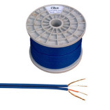 Rola cablu 2 x RCA, 4 mm, Albastru, General