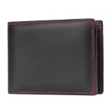 Cumpara ieftin Portofel barbati Denis PT1028 piele naturala, Negru/Rosu