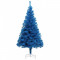 Brad de Crăciun artificial cu suport, albastru, 120 cm, PVC