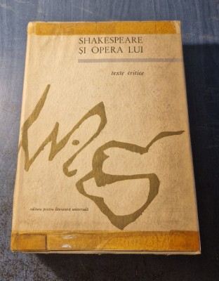 Shakespeare si opera lui culegere de texte critice Tudor Vianu foto