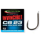 Carlige Maver Invincible CS23 Carp Wide Gape, 10bc (Marime Carlige: Nr. 12)