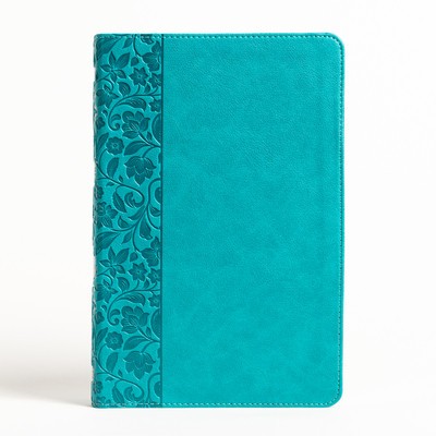 NASB Large Print Personal Size Reference Bible, Teal Leathertouch foto