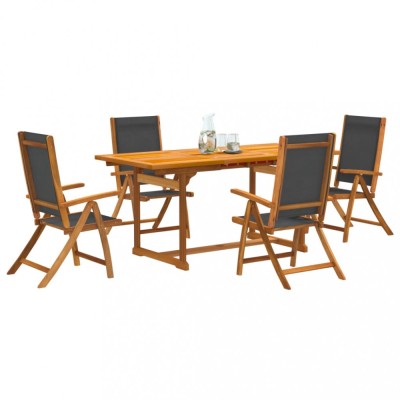 Gossi set mobilier de gradina, 5 piese, lemn masiv acacia/textilena foto