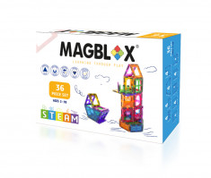 Set magnetic Magblox - 36 piese magnetice accesorii pentru constructie foto