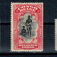 Congo Belgian 1910 - Mi22-24 neuzate