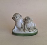 Figurina decorativa cu estetica retro, portelan, L 5.5 cm