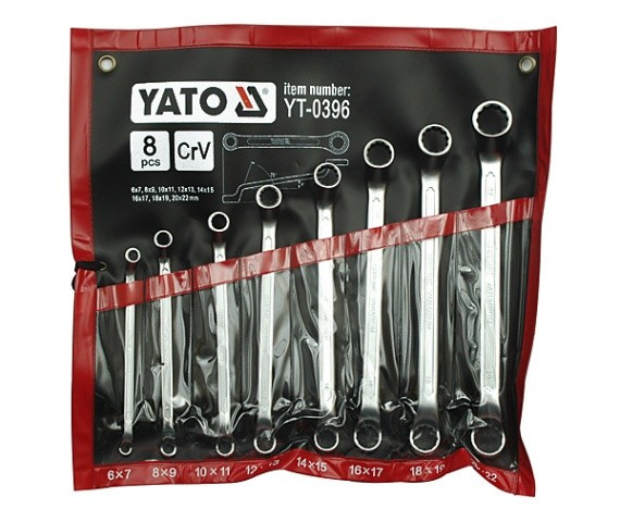 Set 8 chei inelare cu cot 6-22 mm YATO