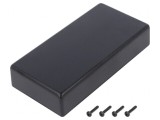 Carcasă universală neagră SMART ABS 64mm x 128mm x 26mm