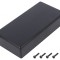 Carcasă universală neagră SMART ABS 64mm x 128mm x 26mm