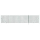 Cumpara ieftin Gard plasa de sarma cu tarusi de fixare, verde, 1,6x10 m