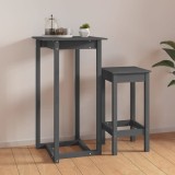 Masă Bar vidaXL Gri 60x60x110 cm Lemn Masiv Pin Rustic HORECA