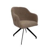 Scaun Dining Rotativ Stofa AURORA A, Picioare Metalice, 85x60 cm, Gri/Negru, Modern, Confortabil, Rezistent, Maxim 130 kg