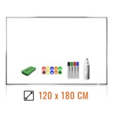 Pachet tabla magnetica alba 120&amp;#215;180 cm, cu accesorii incluse, VISUAL