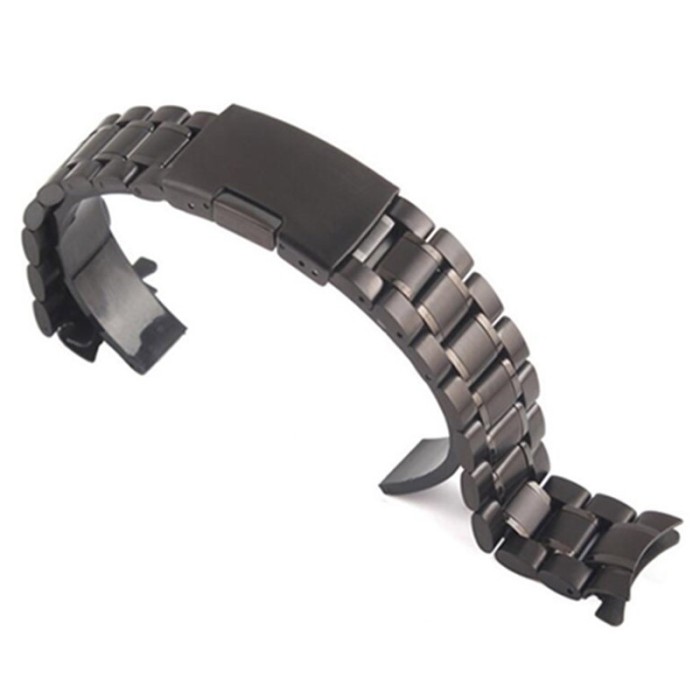 Curea metalica, compatibila Vector Meridian, telescoape normale, Round Edge, 22mm, Negru