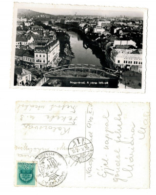 Oradea 1940 - Ilustrata, stampila speciala VISSZATERT foto