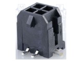 Conector cablu-placă Micro-Fit 3.0, soclu tată, 4 pini