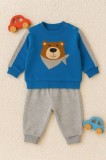 Set bluzita cu pantaloni 100% Bumbac cu Ursuletul Vesel (Marime Disponibila: