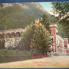 1924 - Baile Herculane, hotel Carol, vedere circulata (jud.Caraș-Severin)