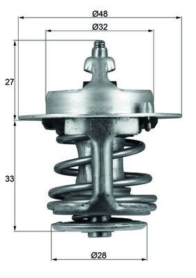 MAHLE TX 63 83 termostat,lichid racire foto