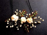 accesoriu par mireasa cu trandafiri albi 34560