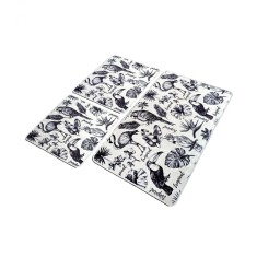 Set 3 Covorase baie Lori, 60 x 100 cm, 50 x 60 cm, Antiderapant, Alb/Negru
