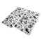 Set 3 Covorase baie Lori, 60 x 100 cm, 50 x 60 cm, Antiderapant, Alb/Negru