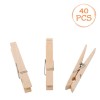 Set Cleme Rufe, Lemn, Model Clasic, Set 40 Bucăți, Lungime 8.5 cm, Oem