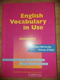 English vocabulary in use- Michael McCarthy, Felicity O`Dell